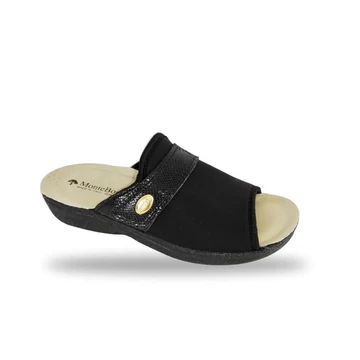 Monte Bosco női kímélő elasztikus gyógypapucs - 1416 fekete papucs