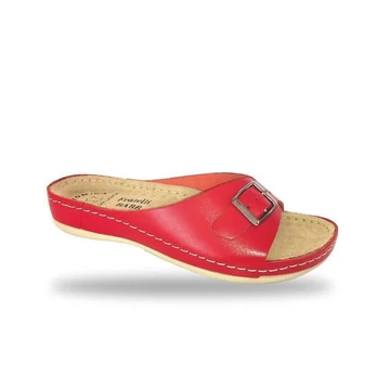 Fratelli Babb női bőr komfort bio papucs - D95 piros papucs