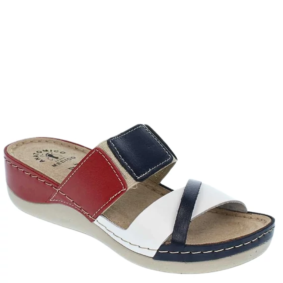 Anatómiai comfort Fratelli Babb papucs D304 red/blue