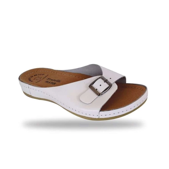 Női komfort bio papucs D95 Bianco